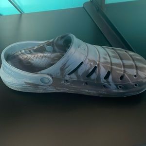 Black and Blue Crocs